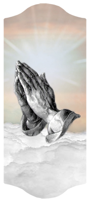 DARAY-C-103-BZ Praying Hands Clouds Bronze